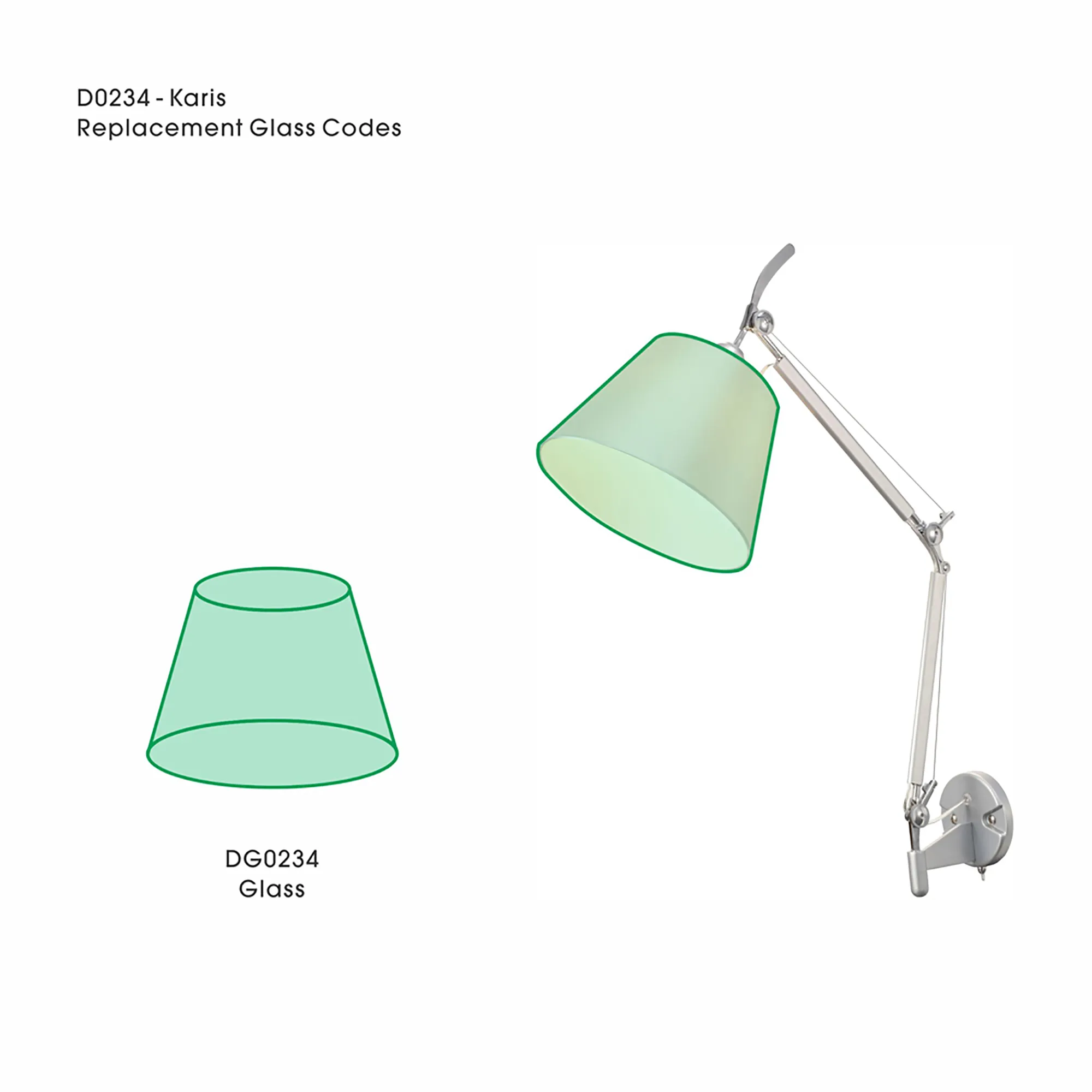 DG0234  Karis Shade For D0234 Wall Lamp